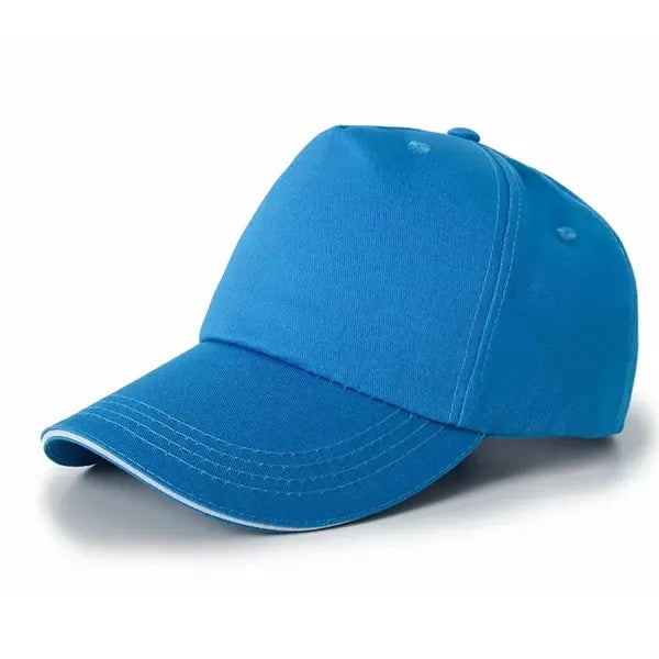 5-Panel Cotton Baseball Cap with Sandwich Bill