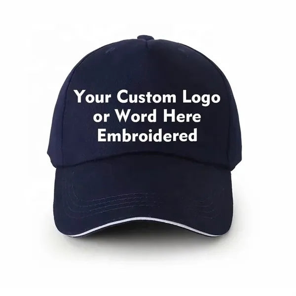 5-Panel Cotton Baseball Cap with Sandwich Bill