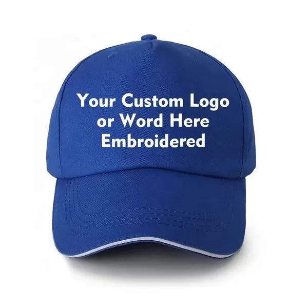 5-Panel Cotton Baseball Cap with Sandwich Bill