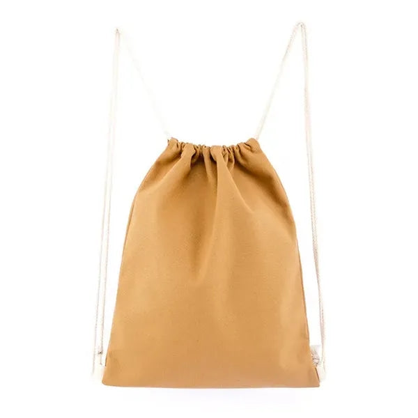Cotton Canvas Drawstring Backpack