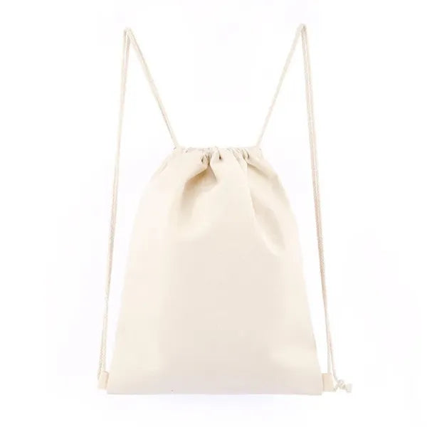 Cotton Canvas Drawstring Backpack