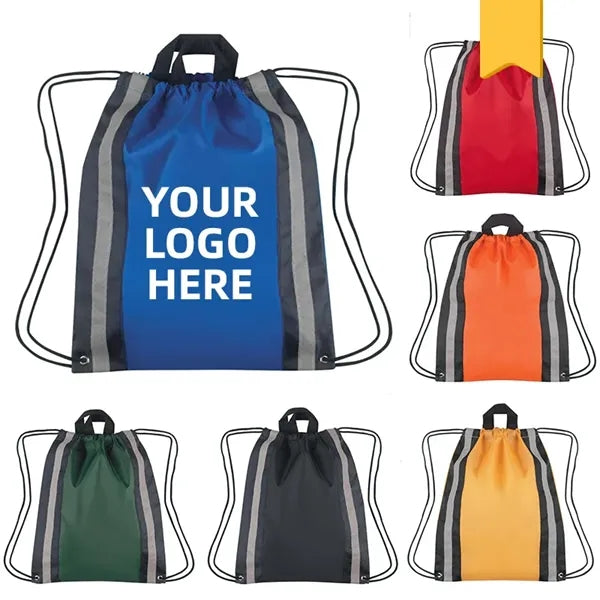 Safe & Stylish Drawstring Backpack with Reflective