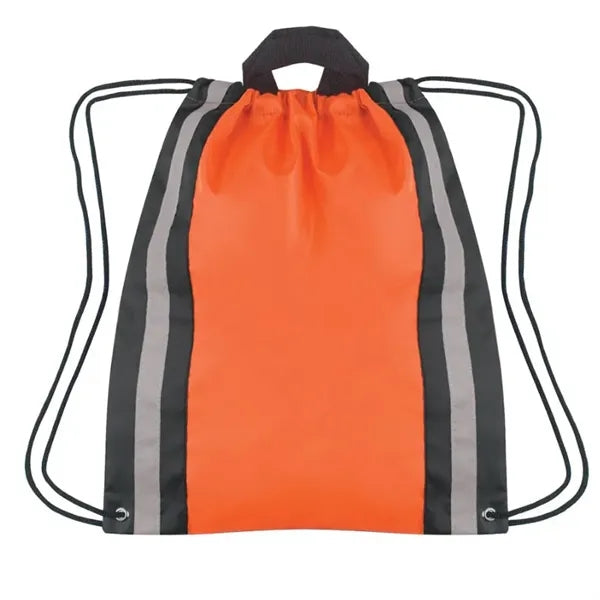 Safe & Stylish Drawstring Backpack with Reflective