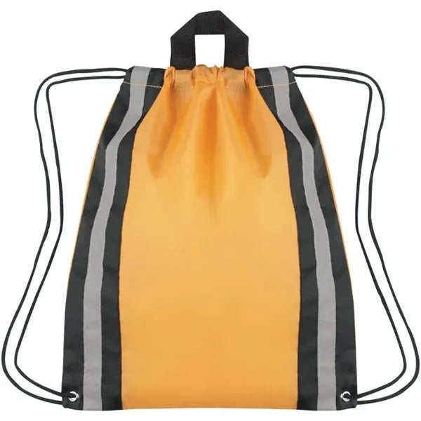 Safe & Stylish Drawstring Backpack with Reflective