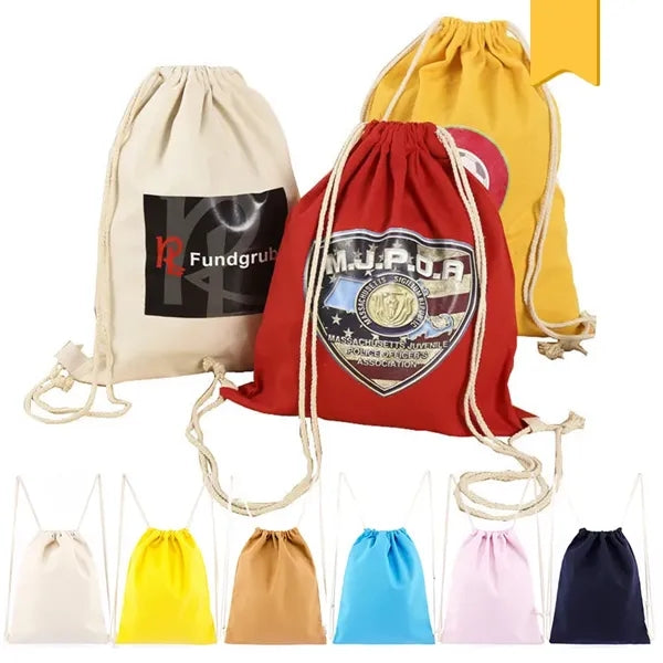 Cotton Canvas Drawstring Backpack