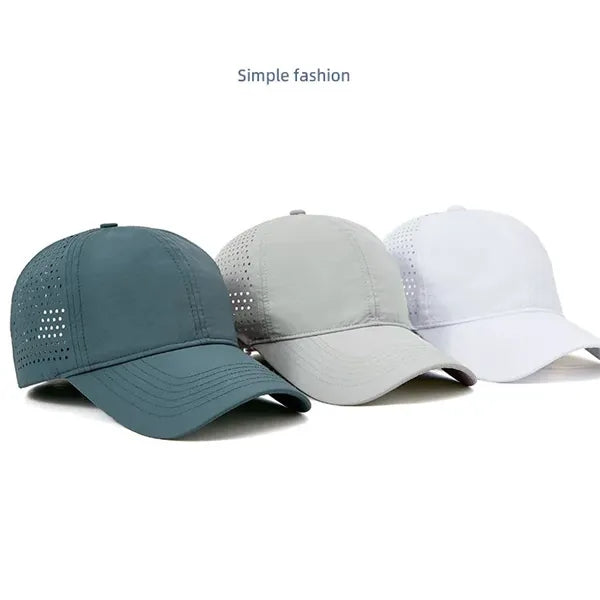 Breathable Nylon Baseball Cap with Hook-Loop Closure