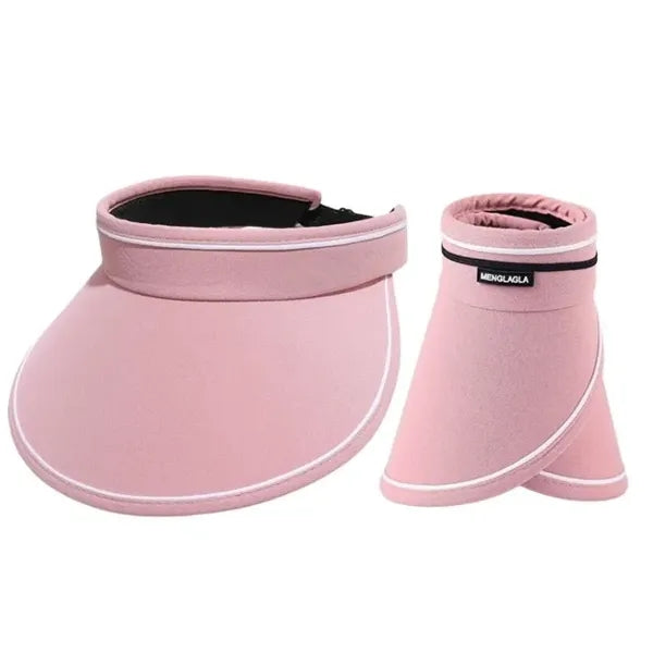 Foldable UPF50+ Straw Visor Hat for Outdoor Adventures