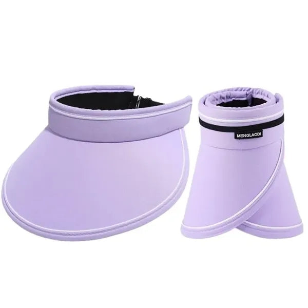 Foldable UPF50+ Straw Visor Hat for Outdoor Adventures
