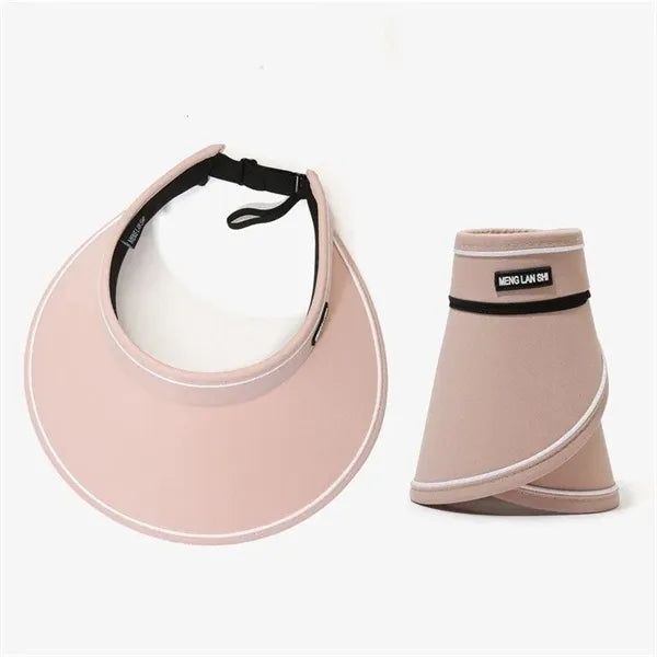 Foldable UPF50+ Straw Visor Hat for Outdoor Adventures