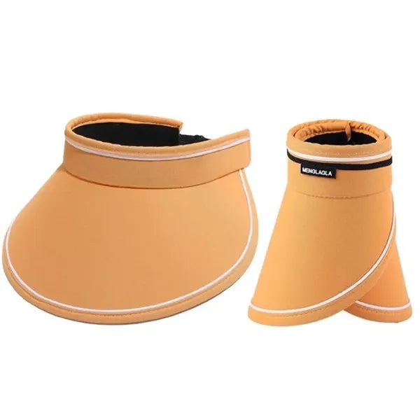 Foldable UPF50+ Straw Visor Hat for Outdoor Adventures