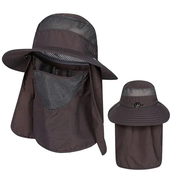 Foldable UV Shield Bucket Hat with Neck Protection