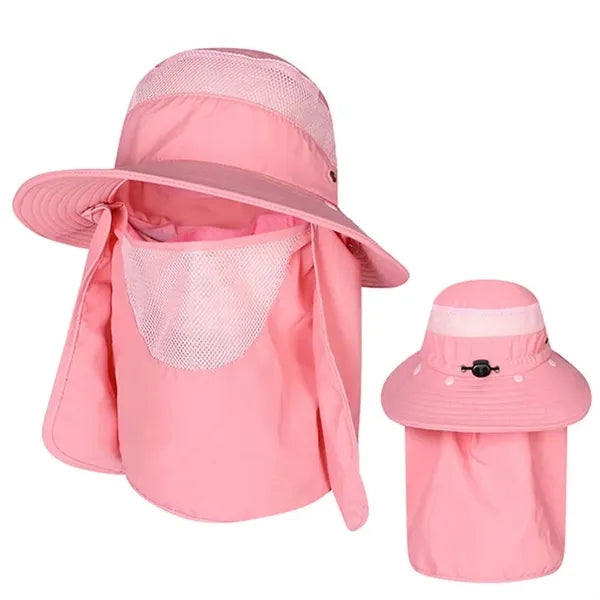 Foldable UV Shield Bucket Hat with Neck Protection