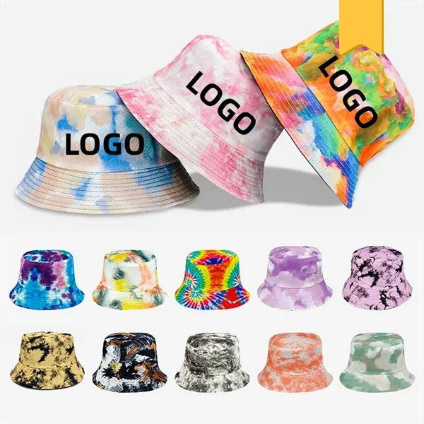 Unisex Cotton Tie-Dye Bucket Hat - Breathable & Packable