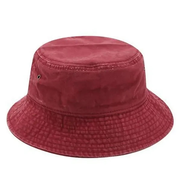 Vintage Washed Cotton Bucket Hat - Unisex Sun Protection