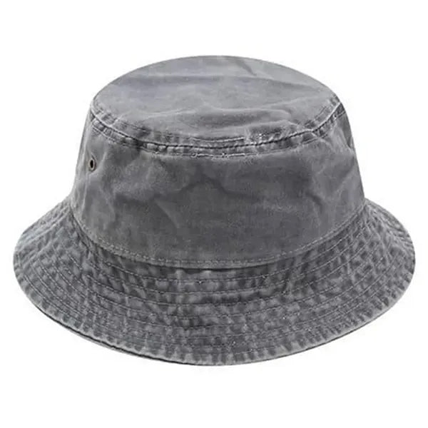 Vintage Washed Cotton Bucket Hat - Unisex Sun Protection