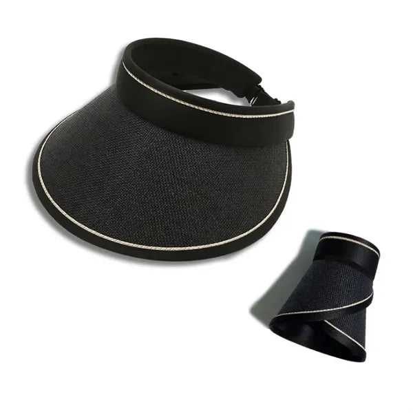 Foldable UPF50+ Straw Visor Hat for Outdoor Adventures