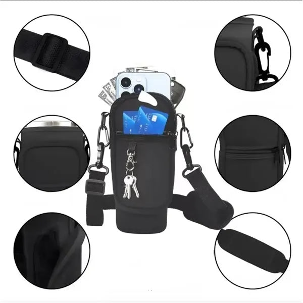 Insulated Tumbler Sleeve with Shoulder Strap