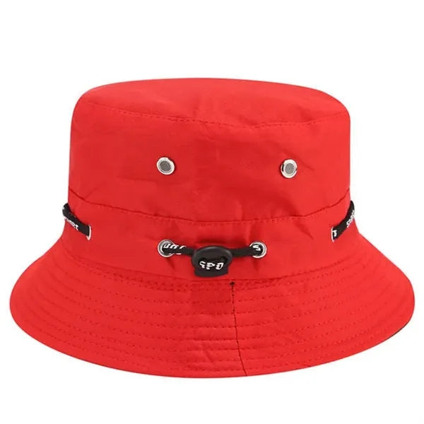 Cotton Bucket Hat with Stripe