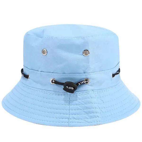 Cotton Bucket Hat with Stripe