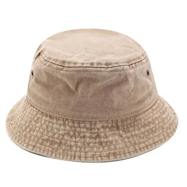 Vintage Washed Cotton Bucket Hat - Unisex Sun Protection
