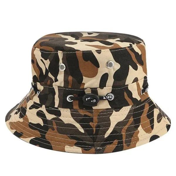 Cotton Bucket Hat with Stripe