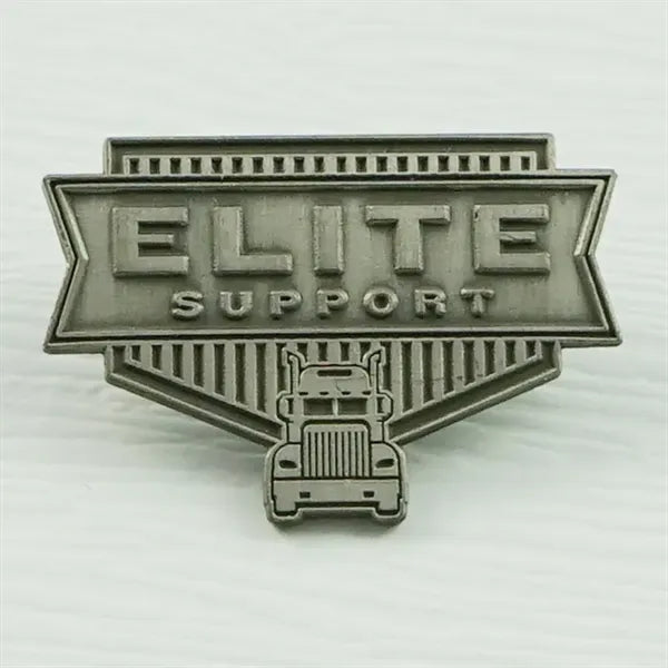 Premium Sandblast Lapel Pin with Dual-Tone Finish