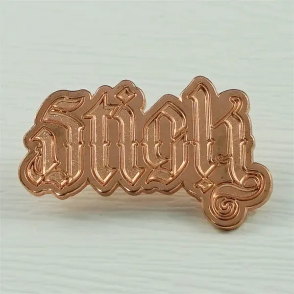 Premium Sandblast Lapel Pin with Dual-Tone Finish