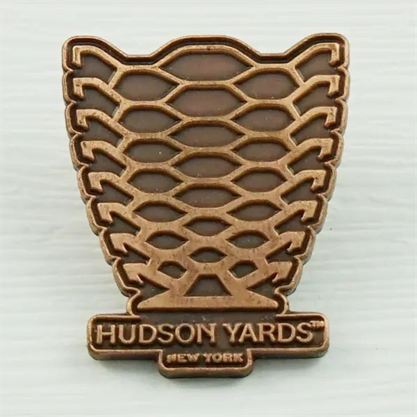 Premium Sandblast Lapel Pin with Dual-Tone Finish