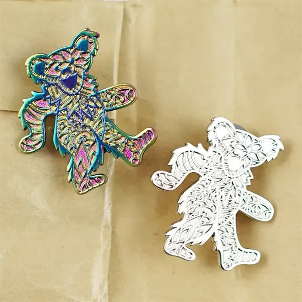 Premium Sandblast Lapel Pin with Dual-Tone Finish