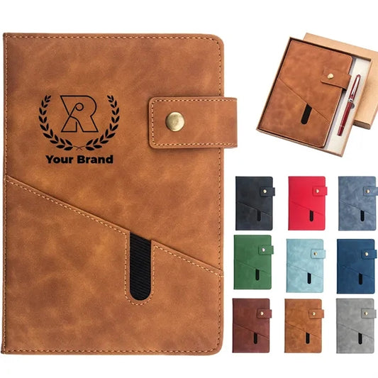 Leather Notebook With Slip Pocket