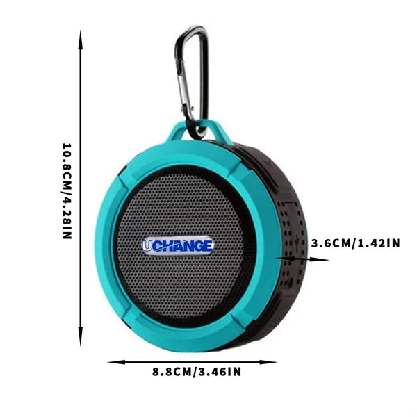 Rugged Waterproof Bluetooth Speaker With Carabiner