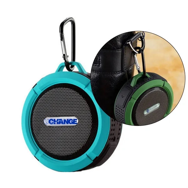 Rugged Waterproof Bluetooth Speaker With Carabiner
