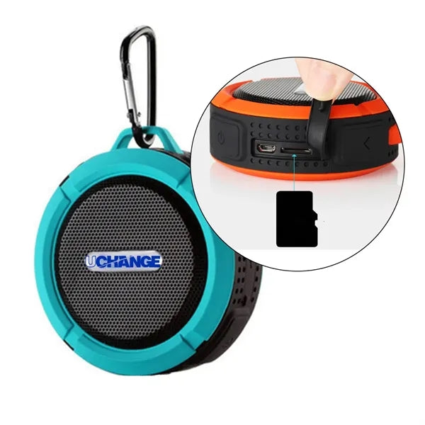 Rugged Waterproof Bluetooth Speaker With Carabiner