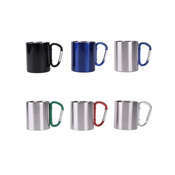 13 Oz. Stainless Steel Mug With Carabiner Handle