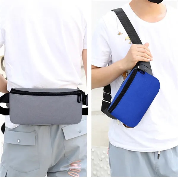 Adjustable Sports Waist Bag With Zipper Pocket