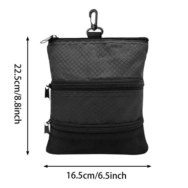 Compact Golf Pouch Bag With Clip For Essentials