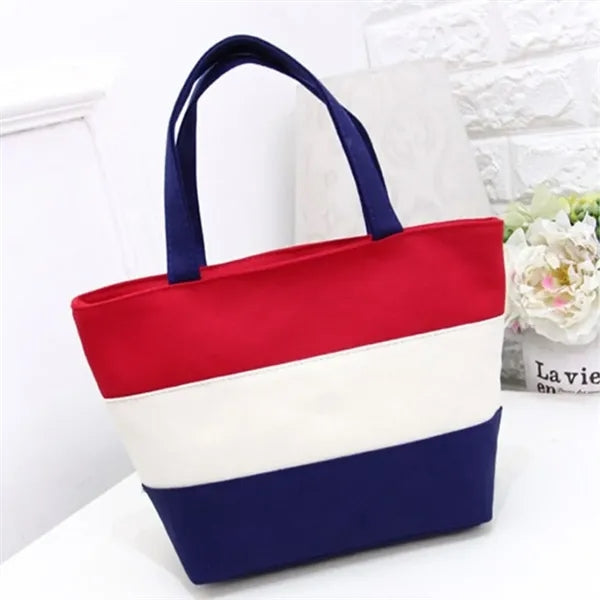 20L Durable Canvas Beach Tote Bag With Rope Handles