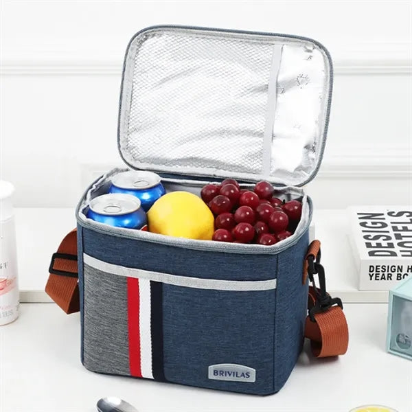 10L Insulated Thermal Lunch Bag With Shoulder Strap