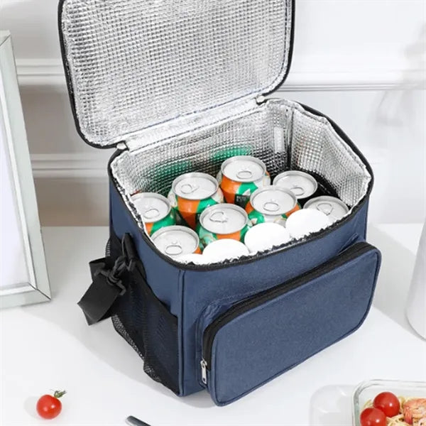 10L Insulated Thermal Lunch Bag With Shoulder Strap