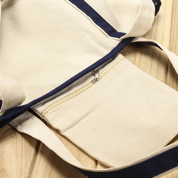 20L Durable Canvas Beach Tote Bag With Rope Handles