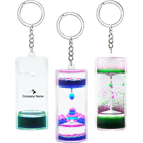 Liquid Hourglass Keychain