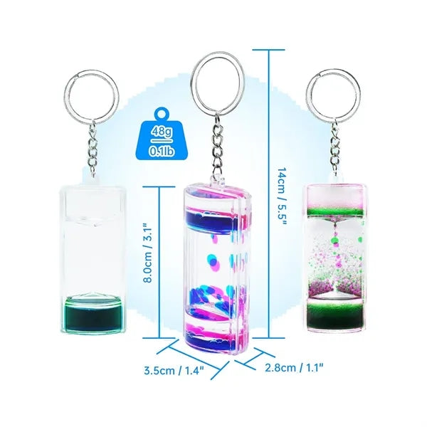 Liquid Hourglass Keychain