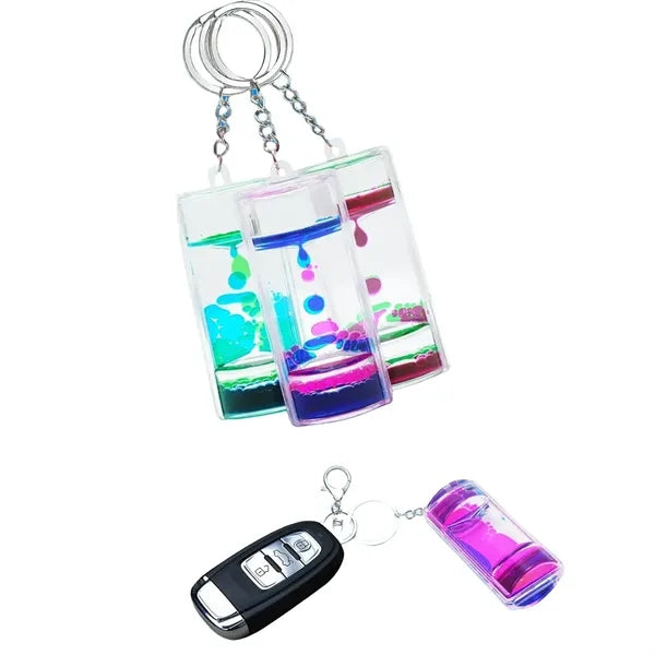 Liquid Hourglass Keychain