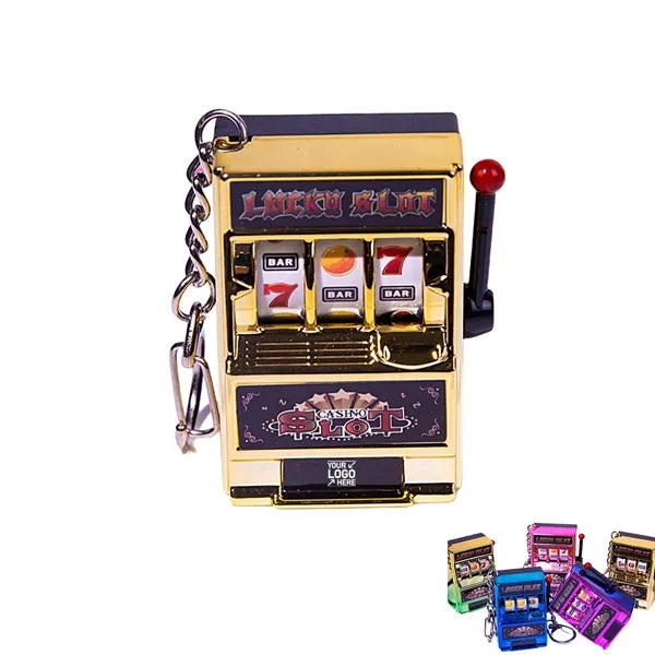 Mini Fruit Machine Digital Lottery Machine Keychain