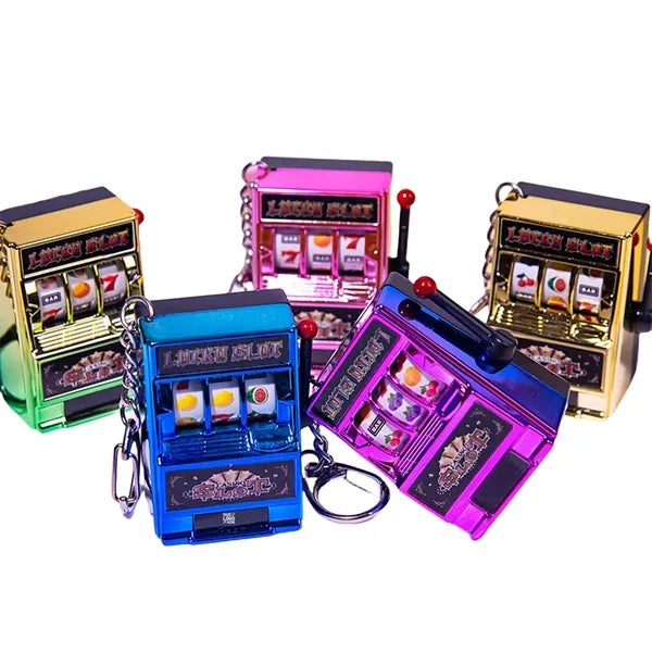 Mini Fruit Machine Digital Lottery Machine Keychain