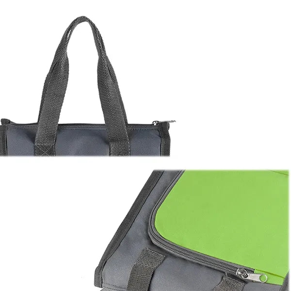 Portable Insulated Lunch Cooler Bag With Front & Mesh Pocket