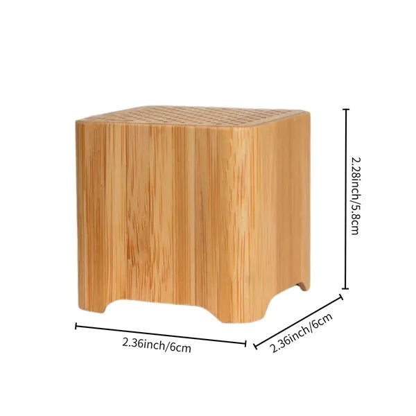 Eco-Friendly Bamboo Wood Cube Bluetooth Wireless Speaker