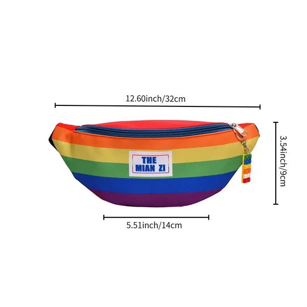 Rainbow Stripe Fanny Pack Waist Bag