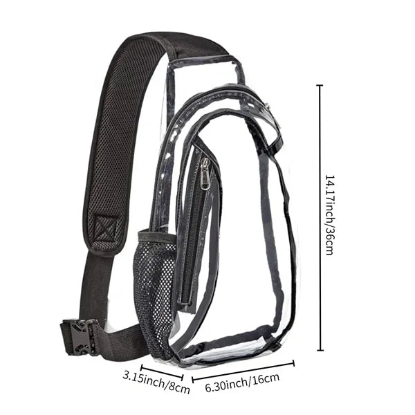 Stadium Approved Transparent Clear Sling Crossbody Bag