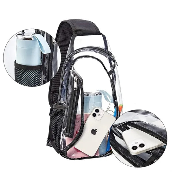 Stadium Approved Transparent Clear Sling Crossbody Bag